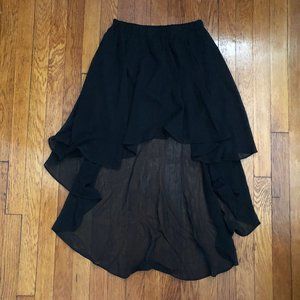 Black High-Low Skirt